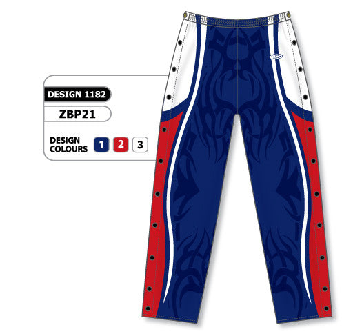 Athletic Knit Custom Sublimated Basketball Warm Up Pant Design 1182 (ZBP21-1182)